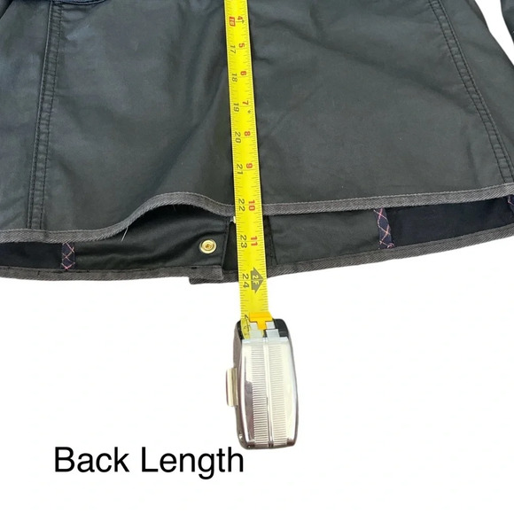 Ladies J Crew Resin-coated Black Twill Field Jacket, Petite Small - Picture 10 of 10